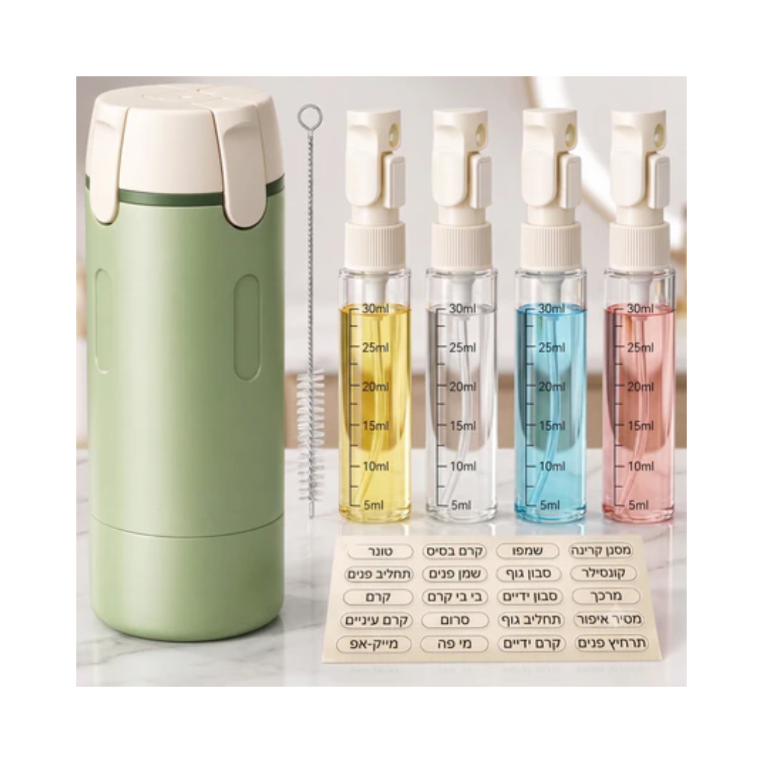 Triply™ - הבקבוק החכם לסדר בקבוקי הטיפוח